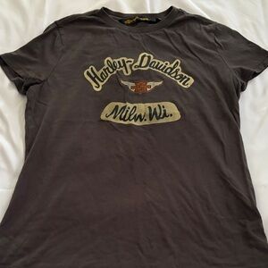 Harley-Davidson Dark Brown Tee with Logo